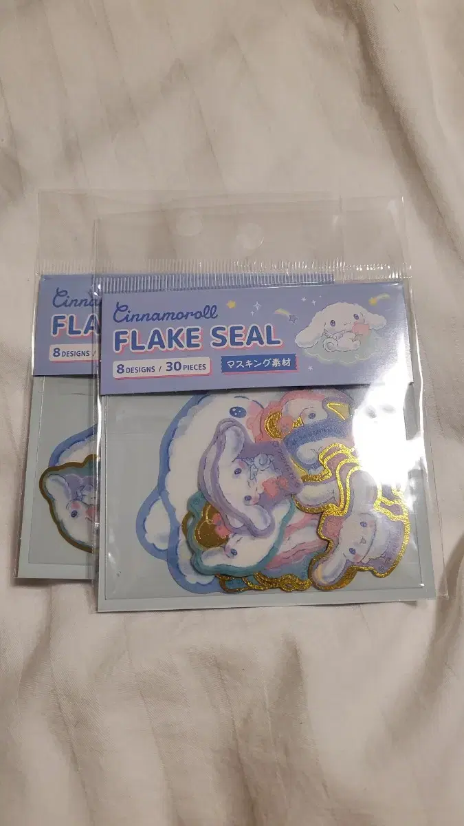 일본 산리오 정품)시나모롤 플레이크 씰  flake seal 신상