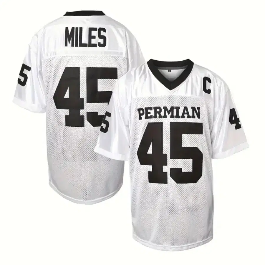 3XL)PERMIAN 블랙 페르미안 MILES 45번 풋볼져지 미식축구팀