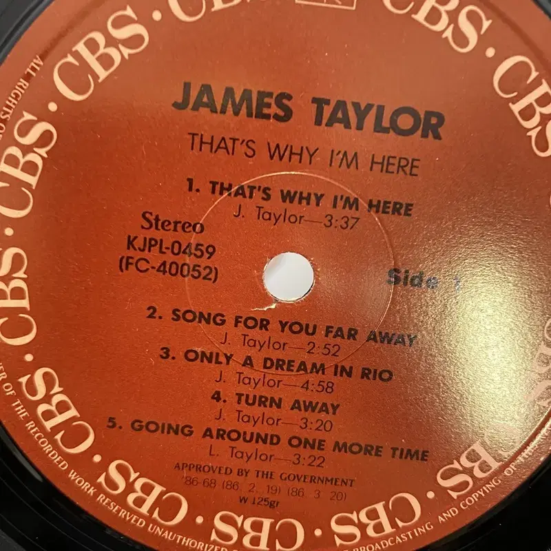 JAMES TAYLOR  LP / AA5110