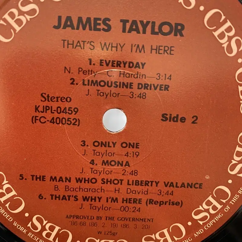 JAMES TAYLOR  LP / AA5110