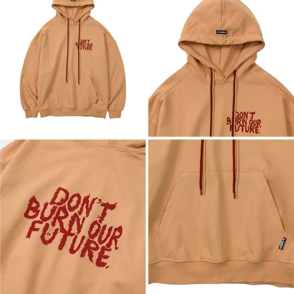 Oversized (19) Slogan Hoodie [ORANGE]