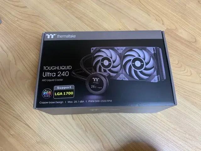 수냉식 쿨러. 써멀테이크 TOUGHLIQUID Ultra 240. 미개봉