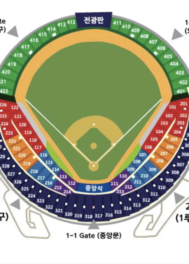 9/24 두산 nc전 마지막 홈경기 1루 네이비, 중네 외야 양도