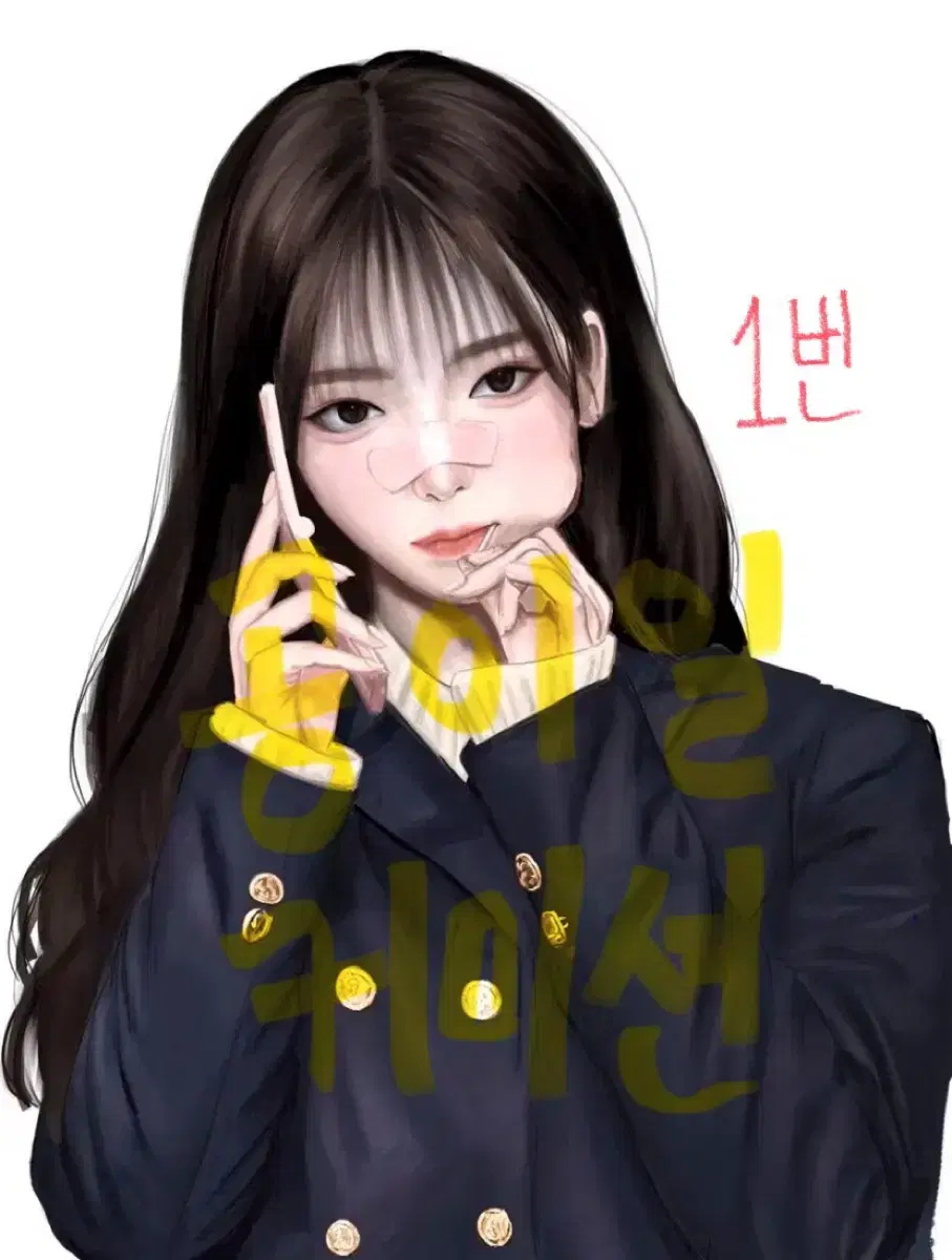 여자 아이돌 배우 캐릭터 그림 커미션