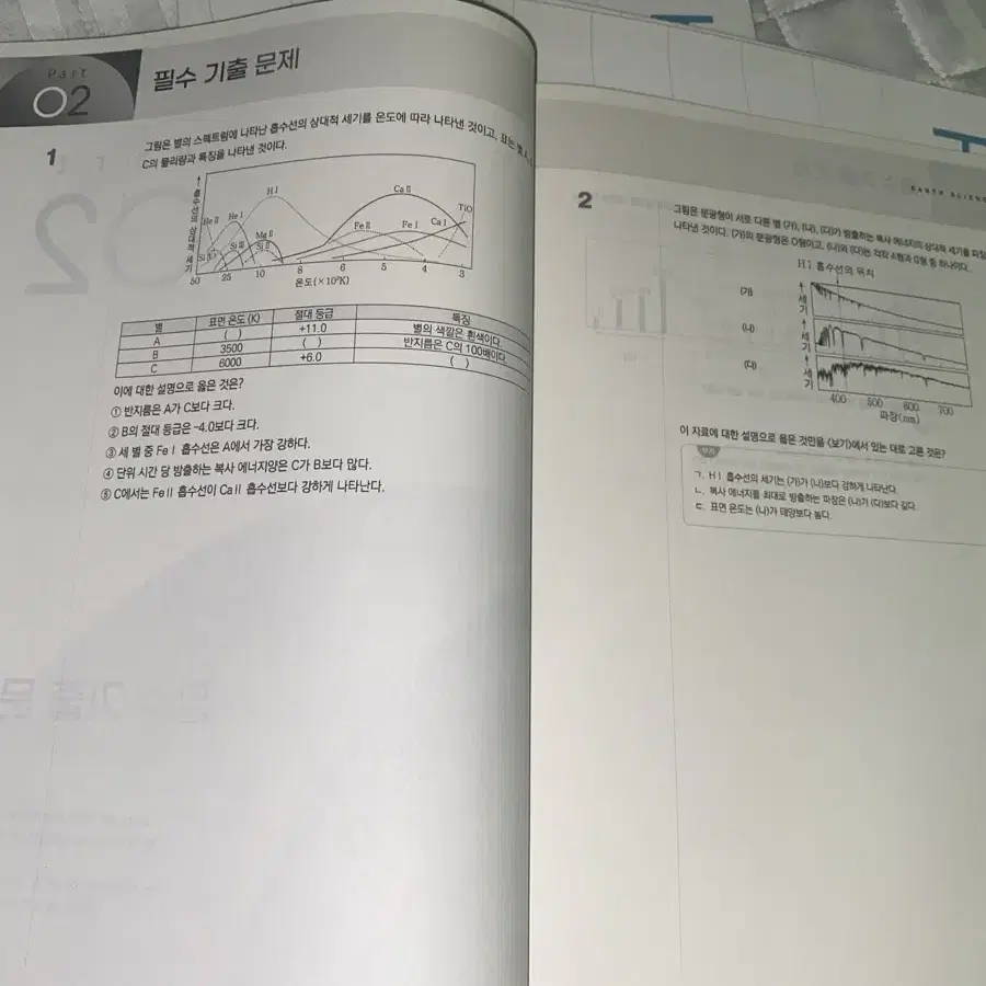 수능 지구과학1 유형집 horizon 1~5권 (천체부분)