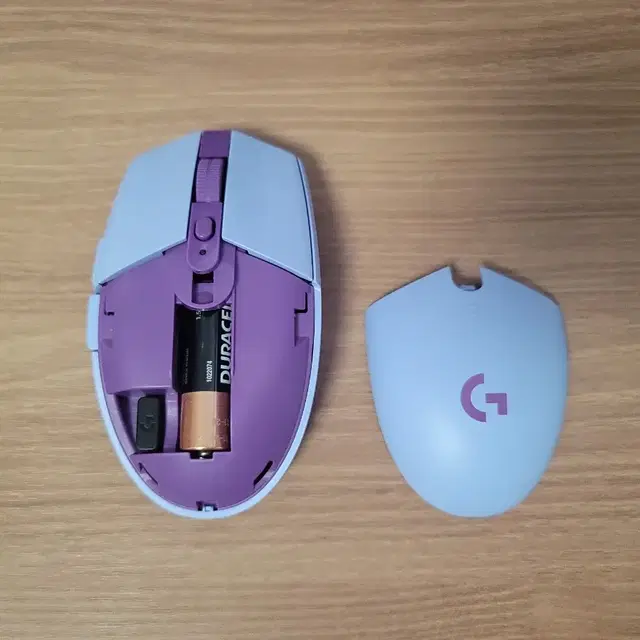 로지텍 G304 무선마우스 저소음 무소음 개조품 퍼플