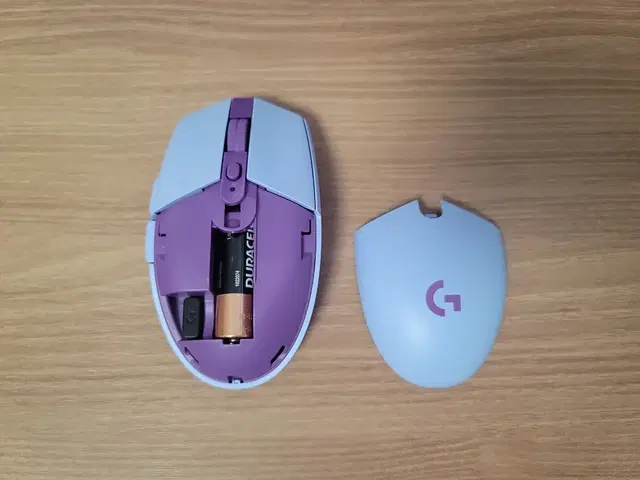 로지텍 G304 무선마우스 저소음 무소음 개조품 퍼플