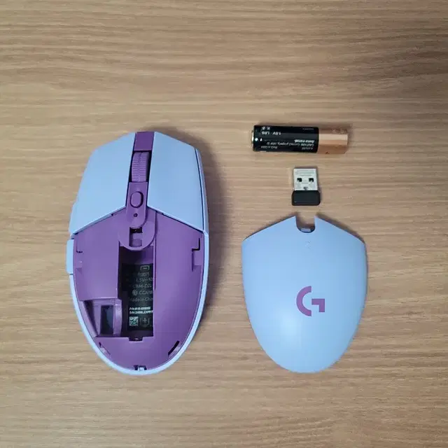 로지텍 G304 무선마우스 저소음 무소음 개조품 퍼플