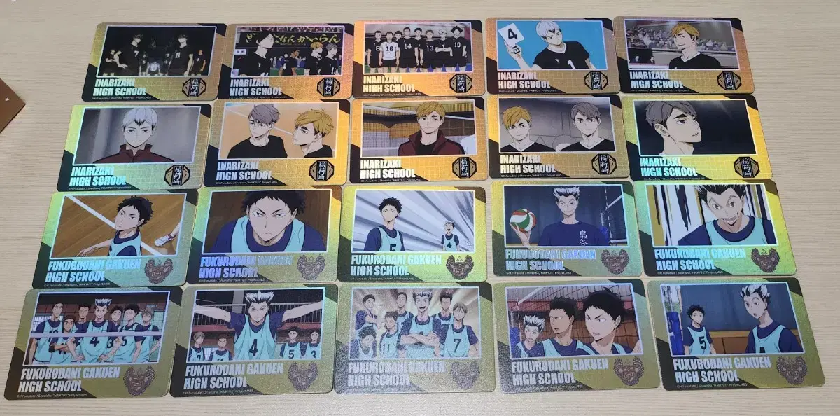 Haikyuu popup store Trading cards Inarizaki, Fukurodani, Trading Hard Photo Cards