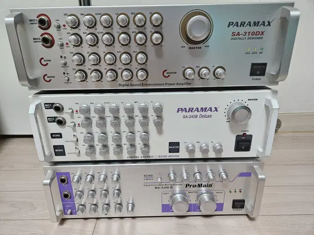 PARAMAX SA-242B Deluxe, SA-310DX 노래방 앰프