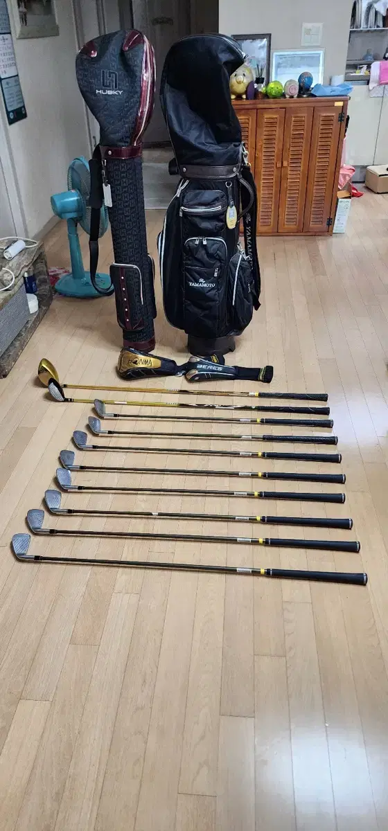 Honma 4스타 골프채 & yamamoto 골프가방 & husky 골프