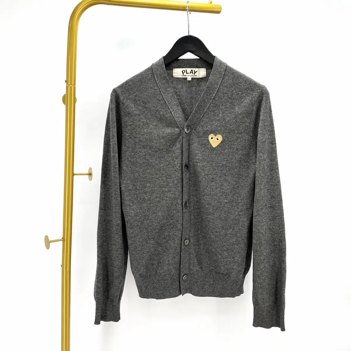 [size S] Comme des Garçons Gold Waffen Cardigan Gray