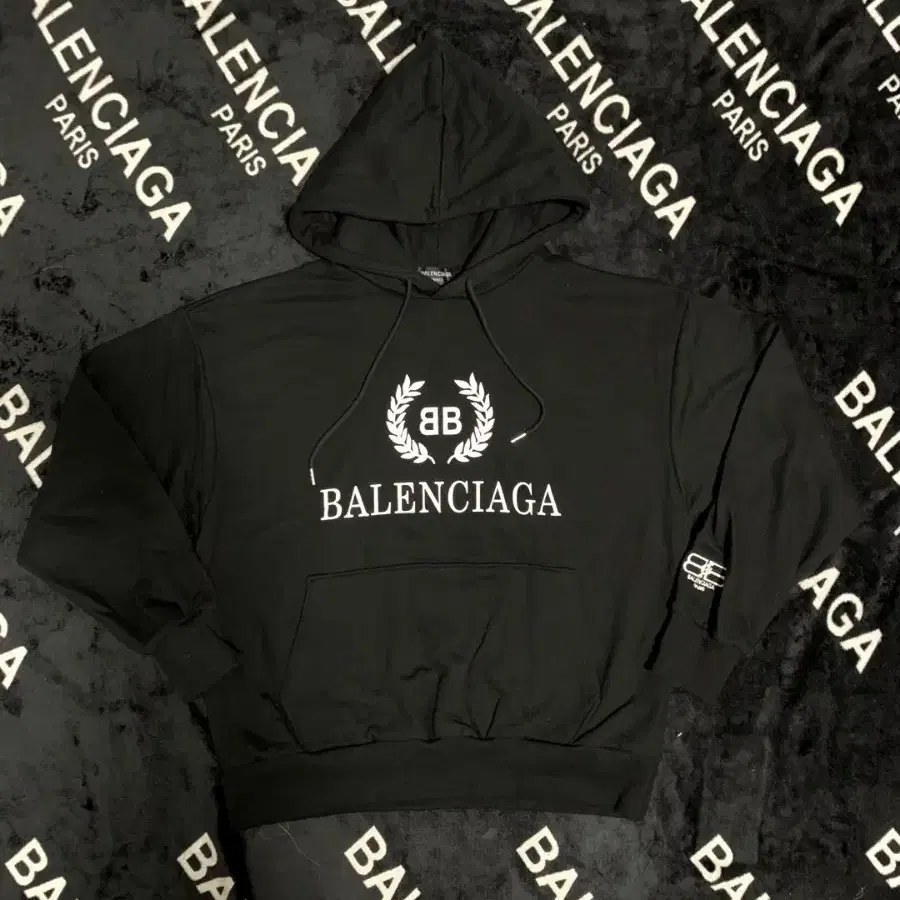 F)발렌시아가 Balenciaga 검정색 블랙 후드티셔츠 오버핏 루즈핏