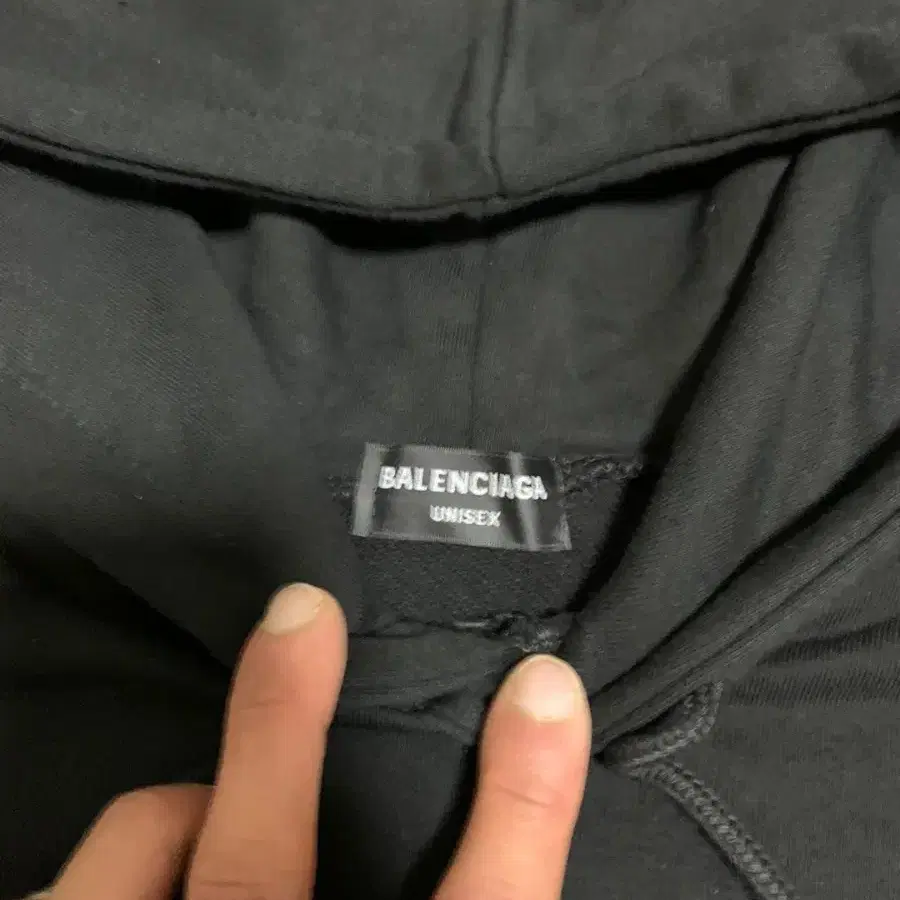 F)발렌시아가 Balenciaga 검정색 블랙 후드티셔츠 오버핏 루즈핏