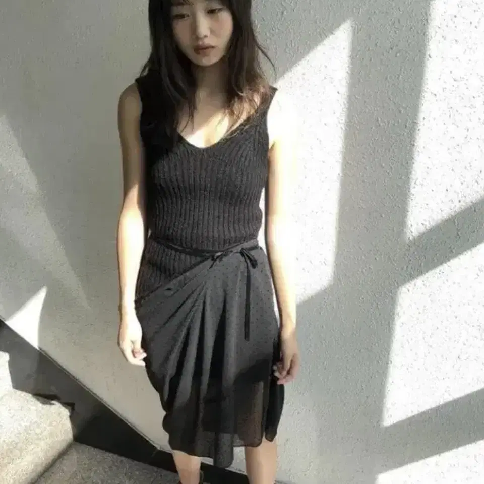 디에이디 knit dress 머플러 니트 원피스