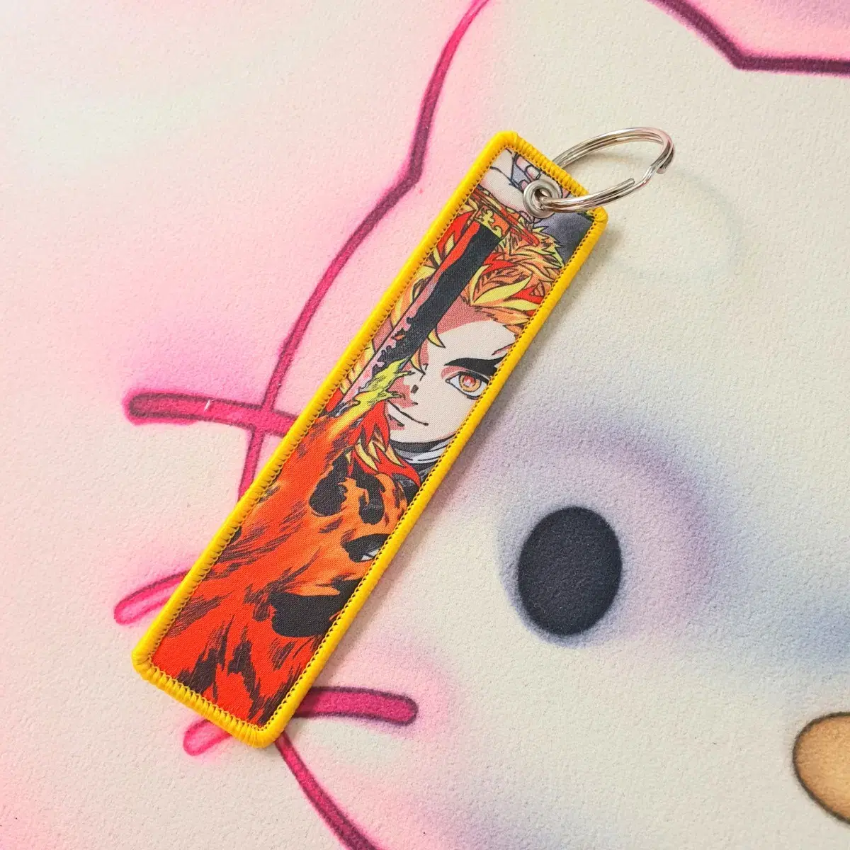 Demon Slayer zuu Rengoku Kojurou Embroidered Keyring