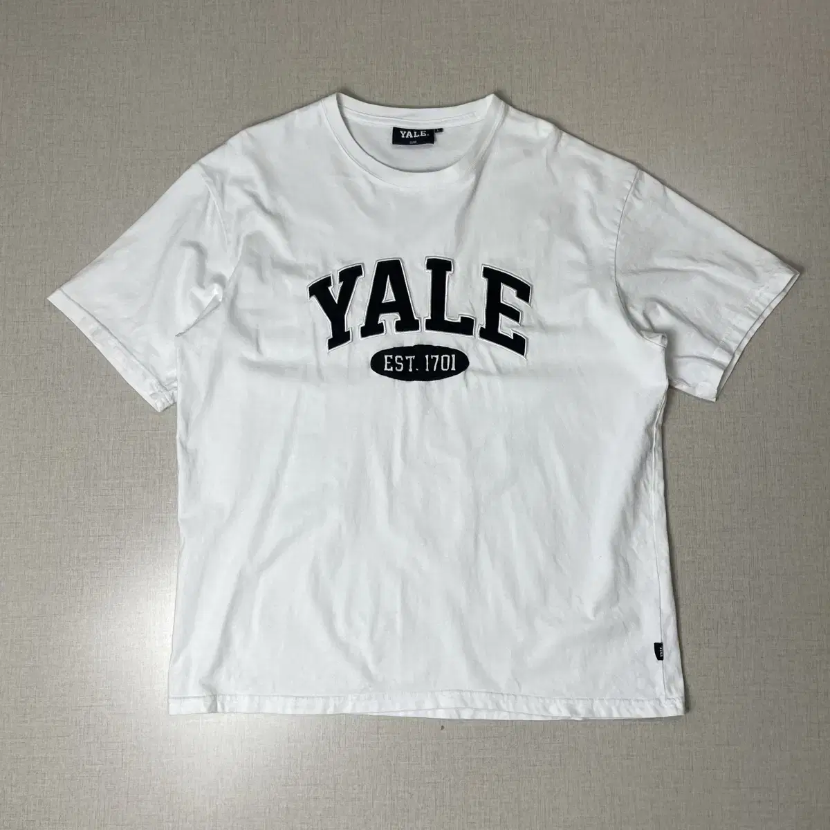 [TAFFO] Yale Round Neck Short Sleeve Cotton T-Shirt L