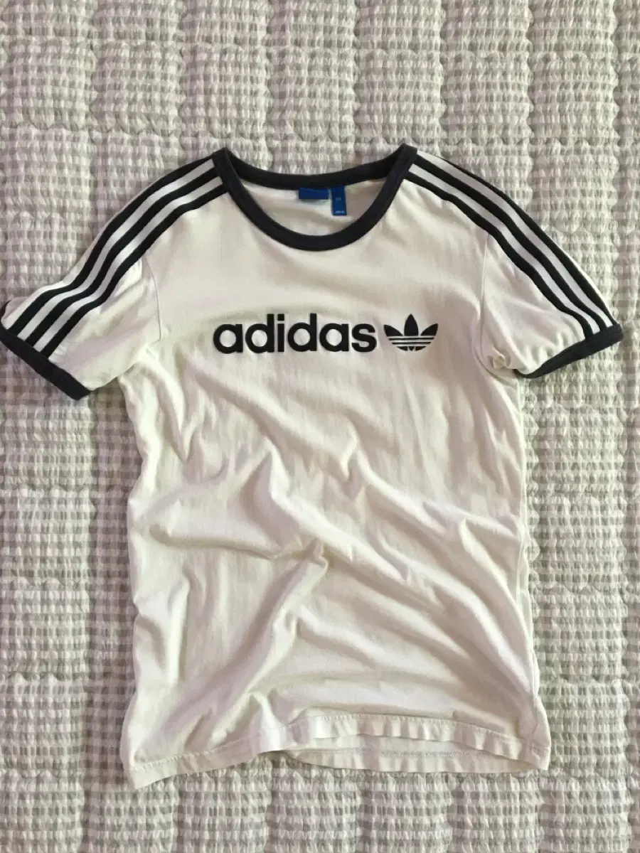 Adidas Ringer Tee Navy Velvet Logo