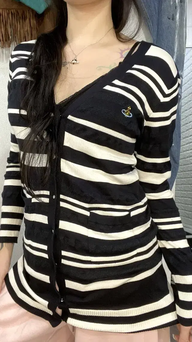 vivienne westwood stripe cardigan