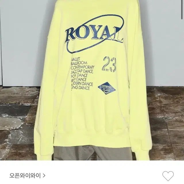 오픈와이와이 맨투맨 ROYAL LETTER SWEATSHIRT 새거급