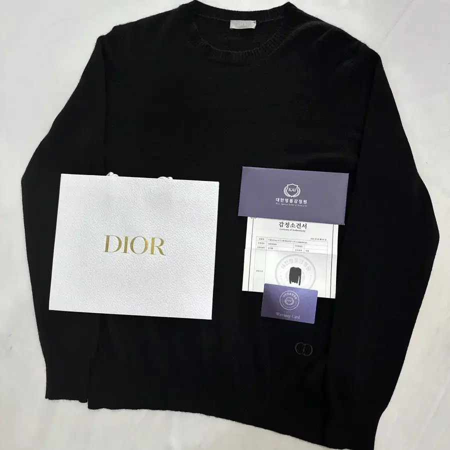 [M] Dior 디올 옴므 남성 아이콘 자수 로고 캐시미어 니트 티셔츠