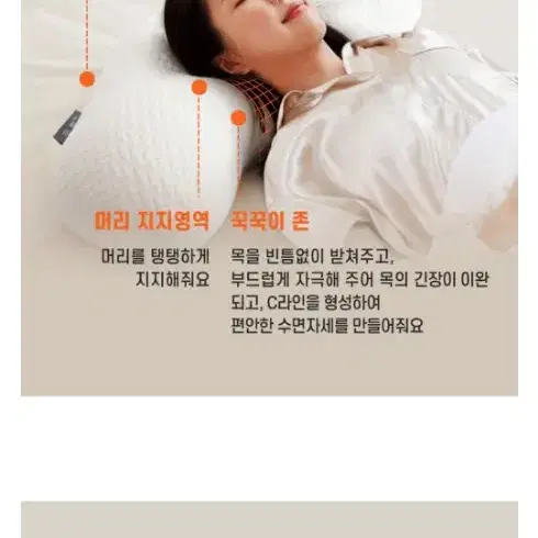 품절로 구매불가한) 네모라인 목이편한 굿밤베개 기능성 경추 베개 솜 오리