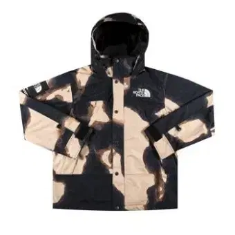 [XL]Supreme The North Face Bleached Denim Print Mountain Jacket