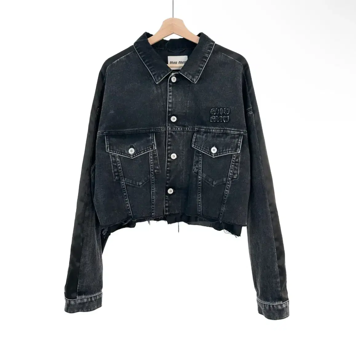 か*読様 miumiu white denim jacket ［M］ 2025年最新】MIU MIU Gジャン・デニムジャケットの人気アイテム