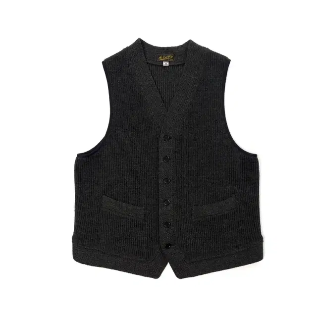 AT LAST CO WOOL KNIT VEST KHAKI