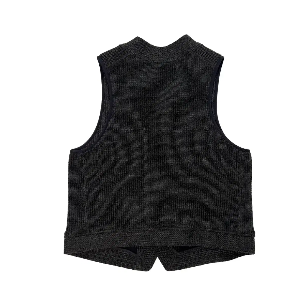 AT LAST CO WOOL KNIT VEST KHAKI