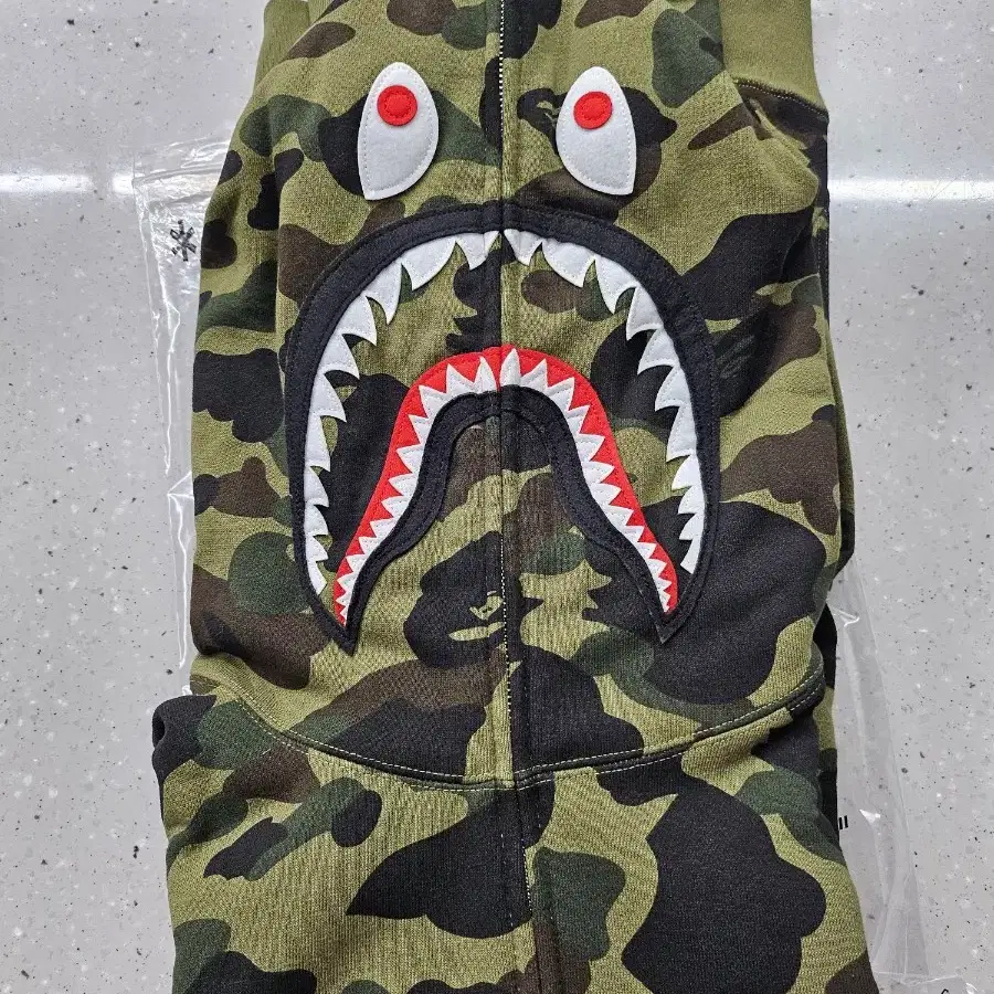 베이프 PONR 1st Camo 2nd Shark 풀집업 XL 새상품