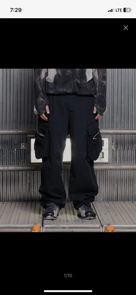 그레일즈 OVAL LARGE FIT CARGO PANTS [BLACK]