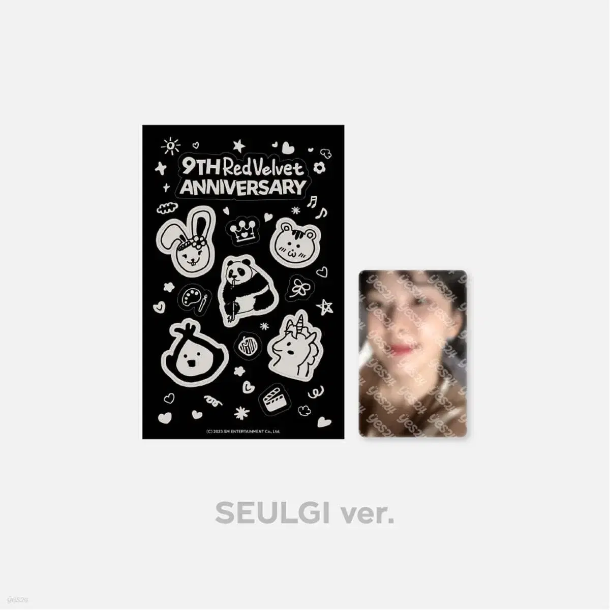 Red Velvet seulgi 9th Anniversary Glow-in-the-Dark Sticker photocard wts Merchandise Photo Card