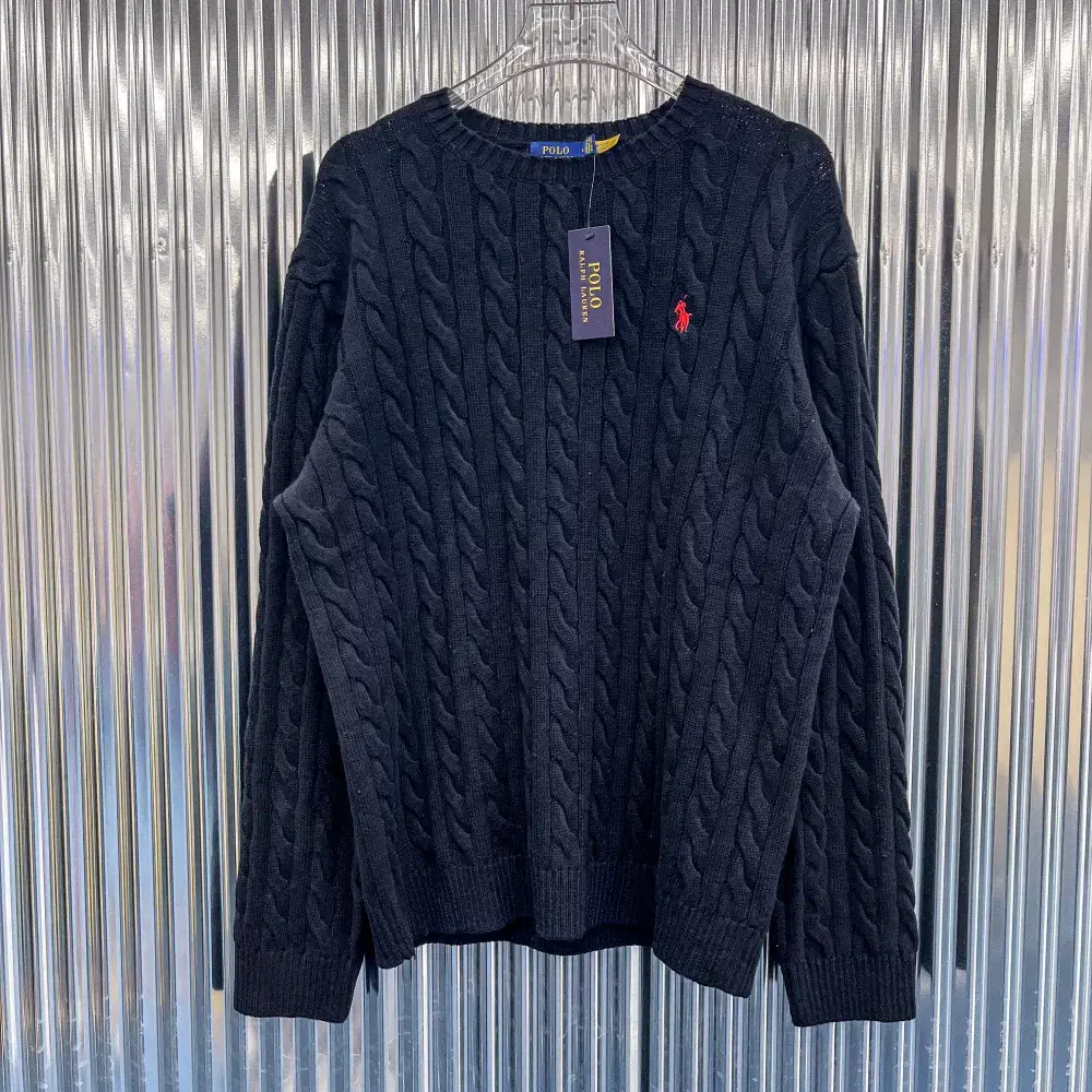 (new) polo new label cable round neck knit (domestic L) CD220