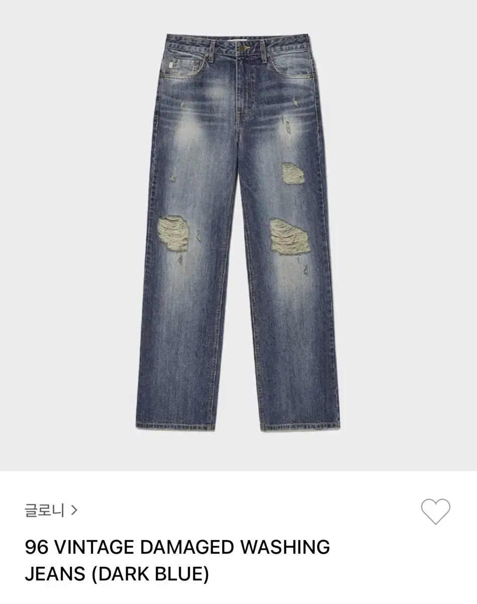 글로니 96 VINTAGE DAMAGED WASHING JEANS