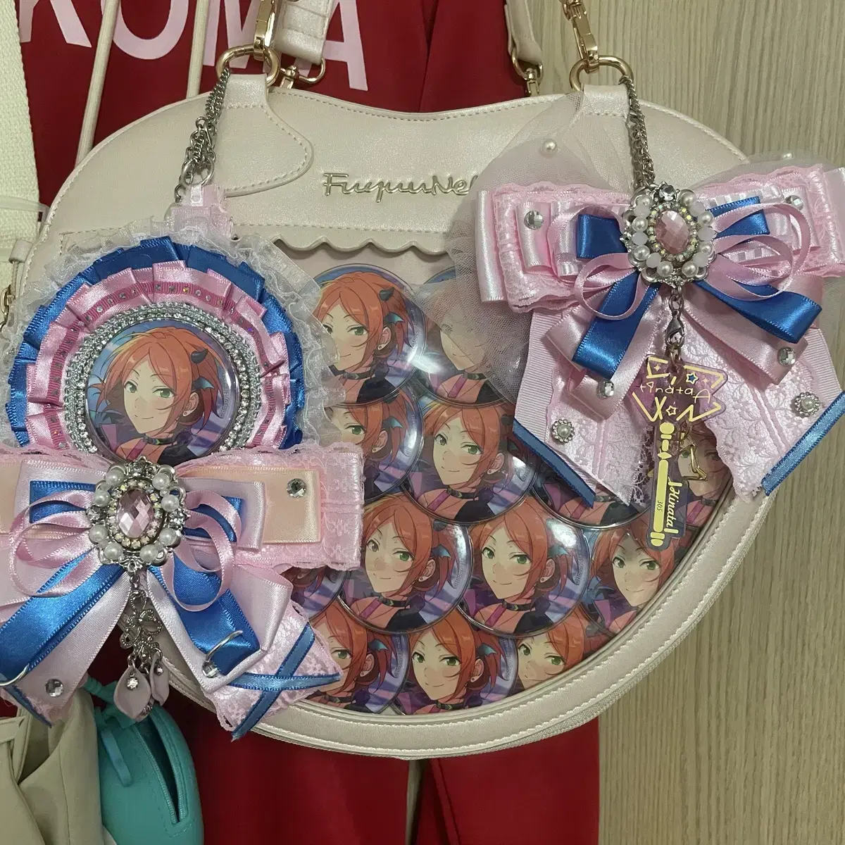 (zuu einem Wochen) Angsta Aoi hinata 43 Can Badges + Rose Ribbon Charms