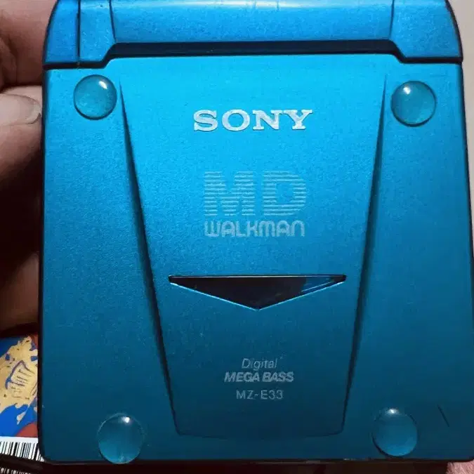 소니 sony md minidisc mz-e33 블루 색상 리모컨세트