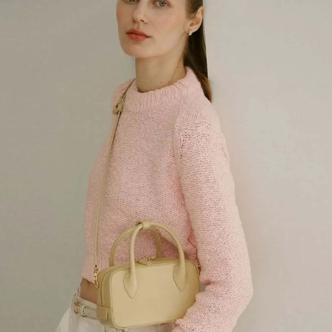 ★DE MERIEL★ Rosy Bag SmallCream Pink ROSYBAG meraegyn_pink_670-002-