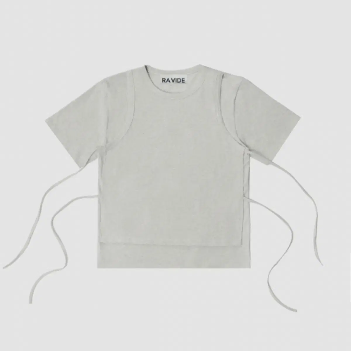 RAVIDE STRING LAYERED TEE OATMEAL