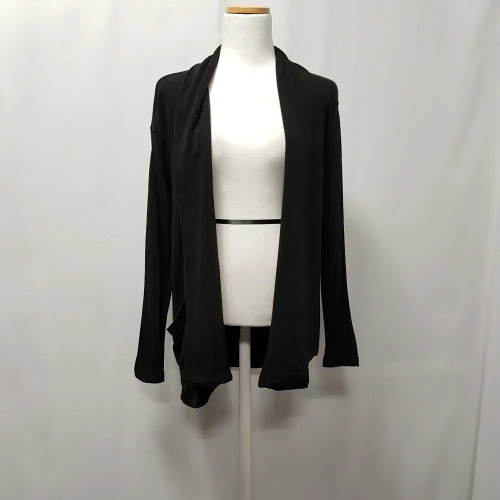 Uniqlo Heattek Black Open Brushed Long Sleeve Knitted Cardigan WomenM G28