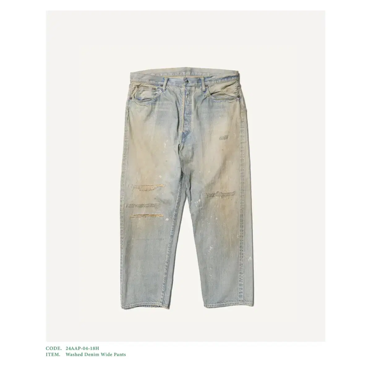 a.presse aw24 washed wide denim 32