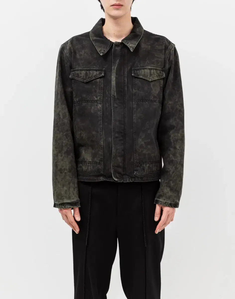 나마체코 NOR DENIM JACKET (BLACK) S