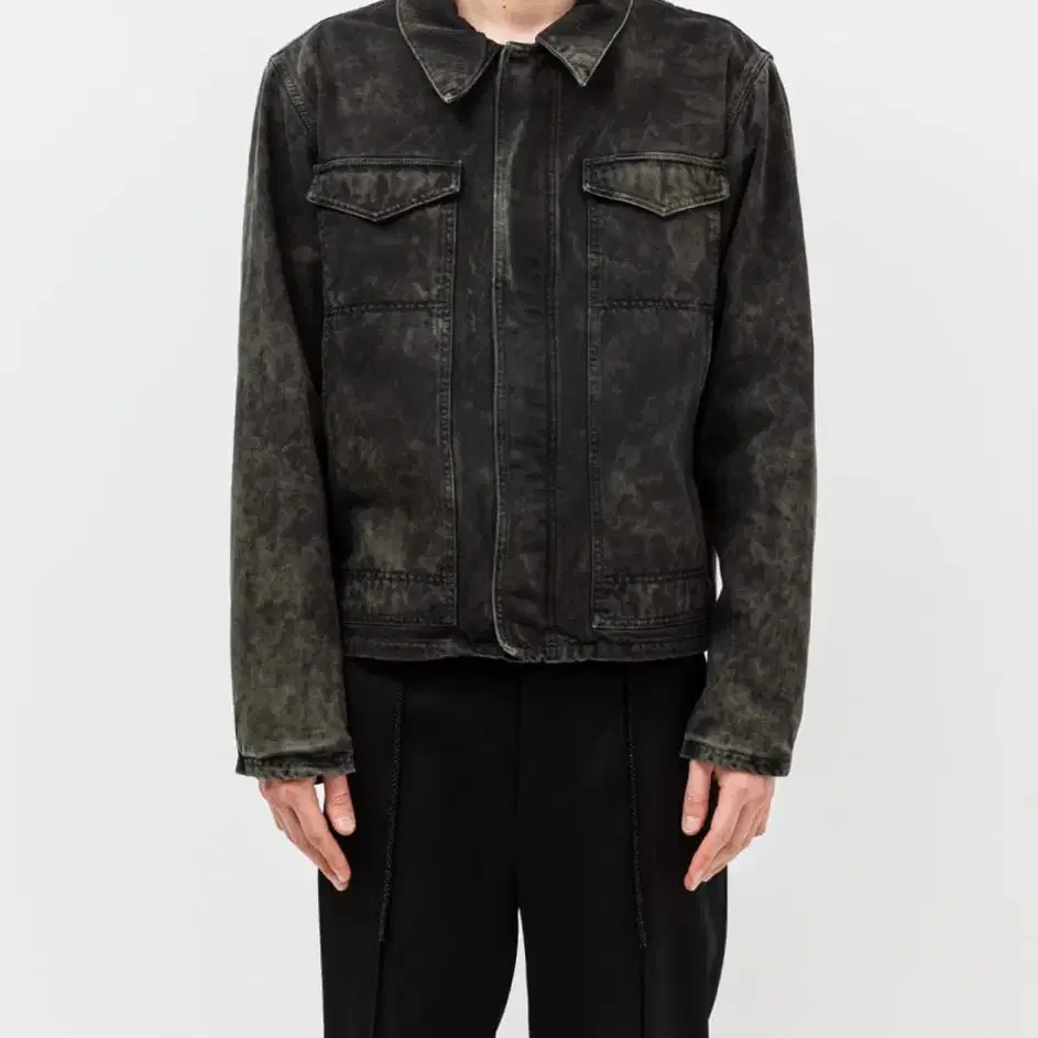 나마체코 NOR DENIM JACKET (BLACK) S