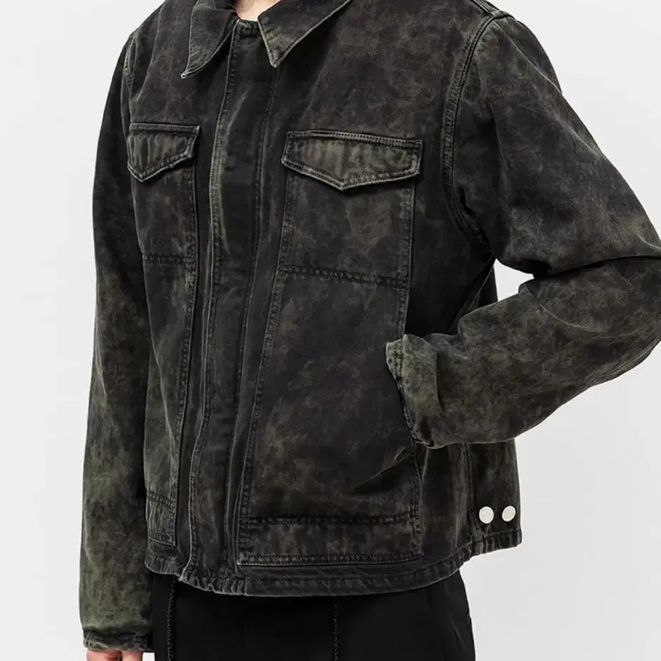 나마체코 NOR DENIM JACKET (BLACK) S