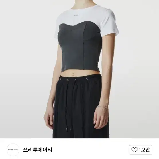 쓰리투에이티 코르셋 레이어드 티셔츠