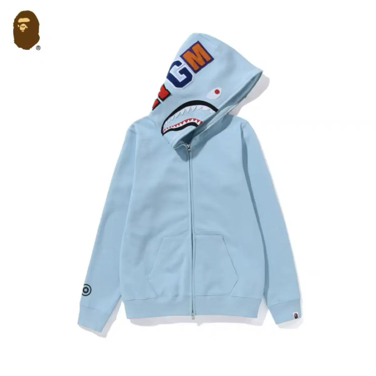 Bape 베이프 샤크 남녀공용 기모후드집업 정품 새상품