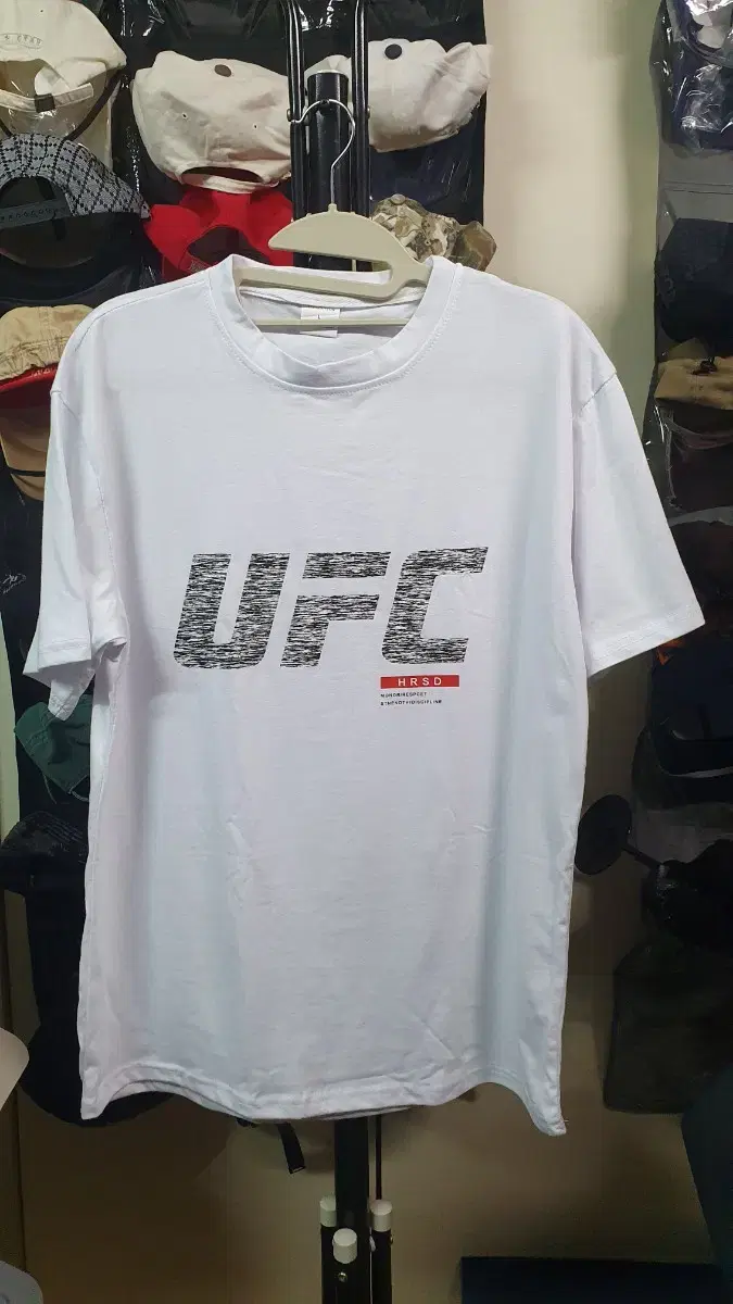 새상품)UFC HRSD 화이트 코튼반팔티셔츠