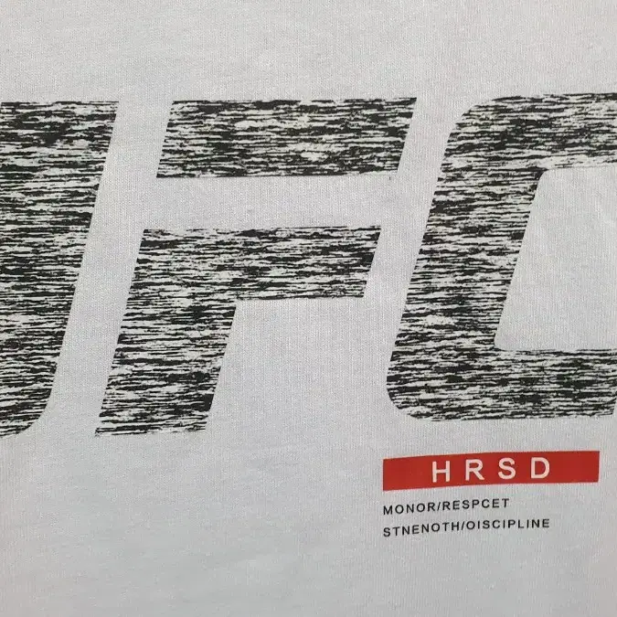 새상품)UFC HRSD 화이트 코튼반팔티셔츠