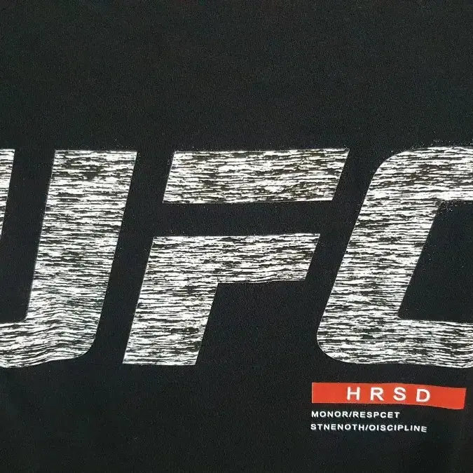 새상품)UFC HRSD 블랙 코튼반팔티셔츠 L