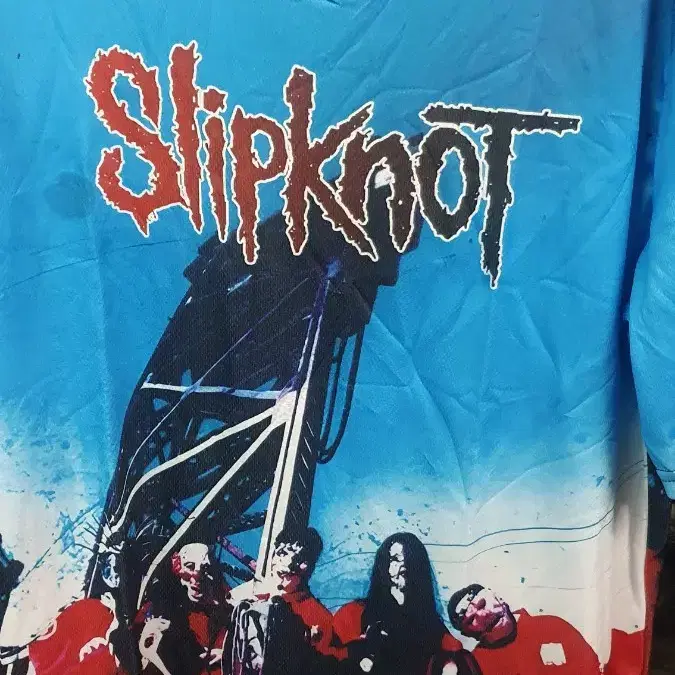 새상품)Slipknot(슬립낫) 3D프린팅 폴리혼방매쉬 반팔티셔츠 L